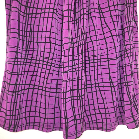 Worthington Fun Black Purple Blouse Large - Picture 3 of 7